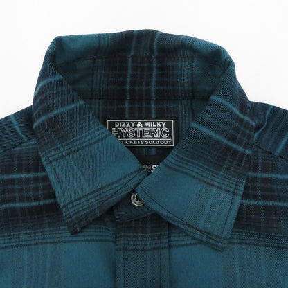 HYSTERIC GLAMOUR | ヒステリックグラマー ×WIND AND SEA 長袖シャツ WDS-C-HYS-24-Q2-05 グリーン サイズ：S【瀬戸大橋店】