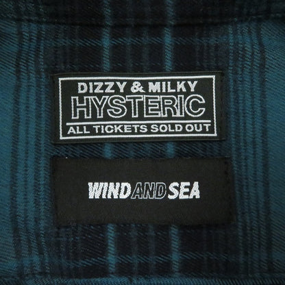 HYSTERIC GLAMOUR | ヒステリックグラマー ×WIND AND SEA 長袖シャツ WDS-C-HYS-24-Q2-05 グリーン サイズ：S【瀬戸大橋店】