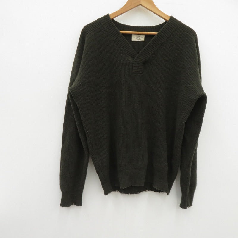 nikki essential Wool Harf Cardigan ST V-neck カーディガン NEP-AW2403 カーキ サイズ：2【瀬戸大橋店】