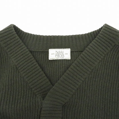 nikki essential Wool Harf Cardigan ST V-neck カーディガン NEP-AW2403 カーキ サイズ：2【瀬戸大橋店】