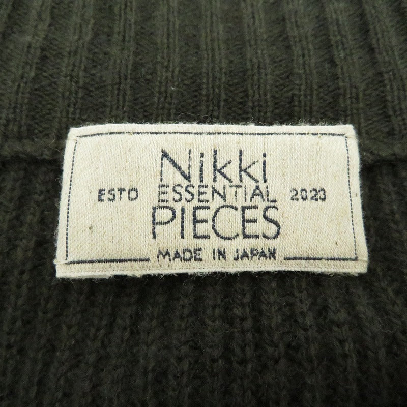 nikki essential Wool Harf Cardigan ST V-neck カーディガン NEP-AW2403 カーキ サイズ：2【瀬戸大橋店】