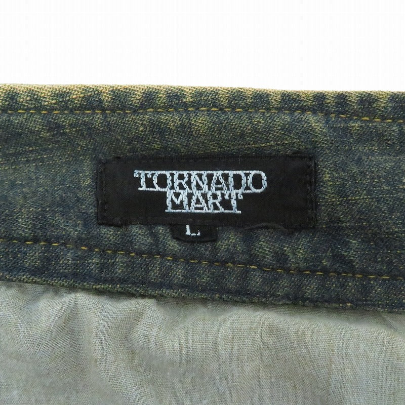 TORNADO MART | トルネードマート パッチワーク フレア パンツ tpt-2272-5 ブルー サイズ：L【瀬戸大橋店】