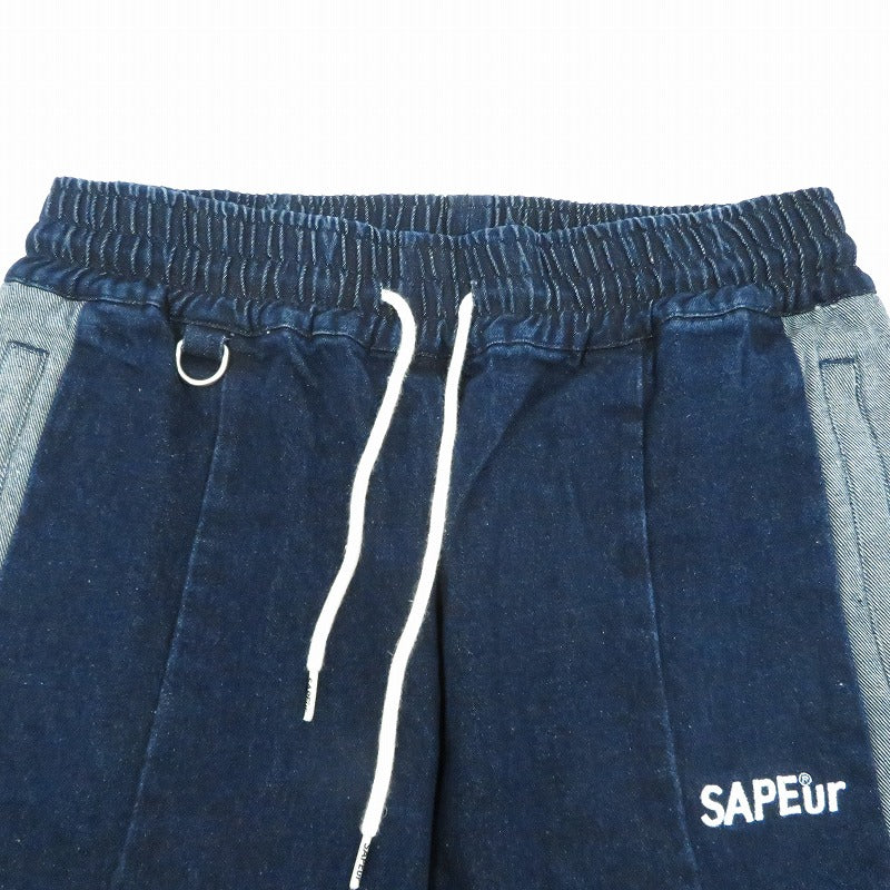 SAPEur | サプール DENIM TRACK PANTS デニムトラックパンツ デニムパンツ ブルー サイズ：XXL【瀬戸大橋店】