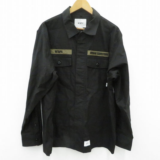 W)TAPS | ダブルタップス FLYERS/LS/COTTON.WEATHER 長袖シャツ 211BRDT-SHM03 ブラック サイズ：3【瀬戸大橋店】