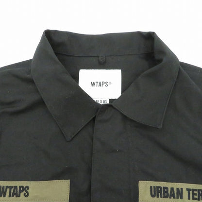 W)TAPS | ダブルタップス FLYERS/LS/COTTON.WEATHER 長袖シャツ 211BRDT-SHM03 ブラック サイズ：3【瀬戸大橋店】