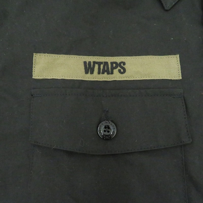 W)TAPS | ダブルタップス FLYERS/LS/COTTON.WEATHER 長袖シャツ 211BRDT-SHM03 ブラック サイズ：3【瀬戸大橋店】
