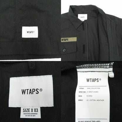 W)TAPS | ダブルタップス FLYERS/LS/COTTON.WEATHER 長袖シャツ 211BRDT-SHM03 ブラック サイズ：3【瀬戸大橋店】