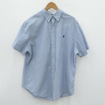 POLO RALPH LAUREN | ポロ・ラルフローレン classic fit Guaranteed to Wrinkle 半袖シャツ ブルー サイズ：XL【瀬戸大橋店】