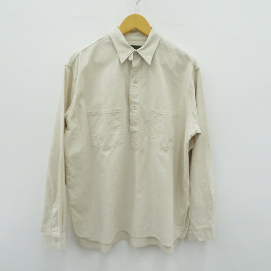 FULL COUNT | フルカウント Baseball Stripe Pullover Shirts 長袖シャツ 4080 ベージュ サイズ：38【瀬戸大橋店】