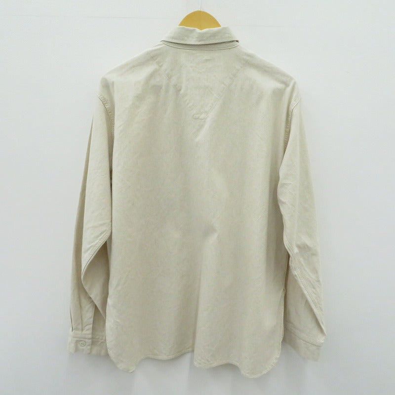 FULL COUNT | フルカウント Baseball Stripe Pullover Shirts 長袖シャツ 4080 ベージュ サイズ：38【瀬戸大橋店】