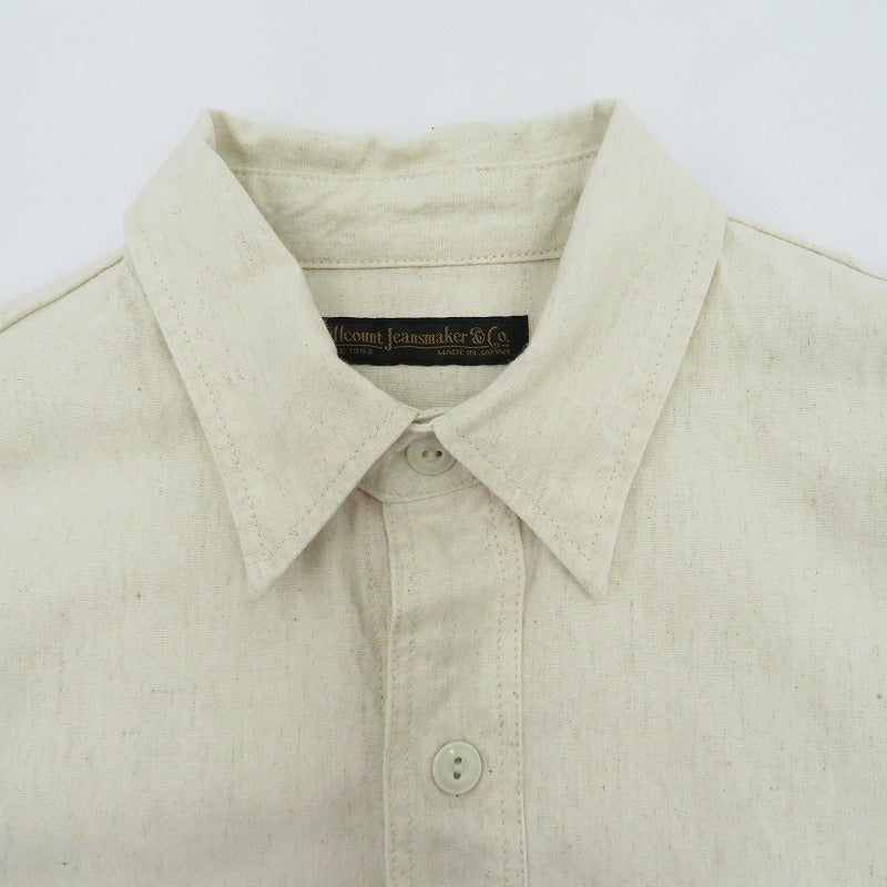 FULL COUNT | フルカウント Baseball Stripe Pullover Shirts 長袖シャツ 4080 ベージュ サイズ：38【瀬戸大橋店】