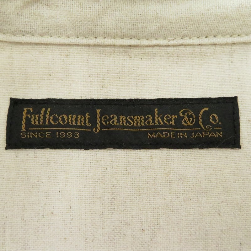 FULL COUNT | フルカウント Baseball Stripe Pullover Shirts 長袖シャツ 4080 ベージュ サイズ：38【瀬戸大橋店】