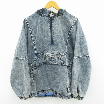 EXAMPLE | イグザンプル ×STARTER CHEMICAL WASH ANORAK JACKET パーカー アノラックパーカー ブルー サイズ：M【瀬戸大橋店】