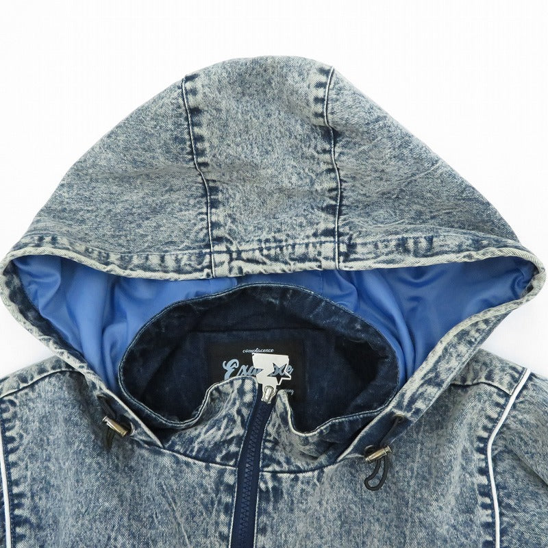 EXAMPLE | イグザンプル ×STARTER CHEMICAL WASH ANORAK JACKET パーカー アノラックパーカー ブルー サイズ：M【瀬戸大橋店】