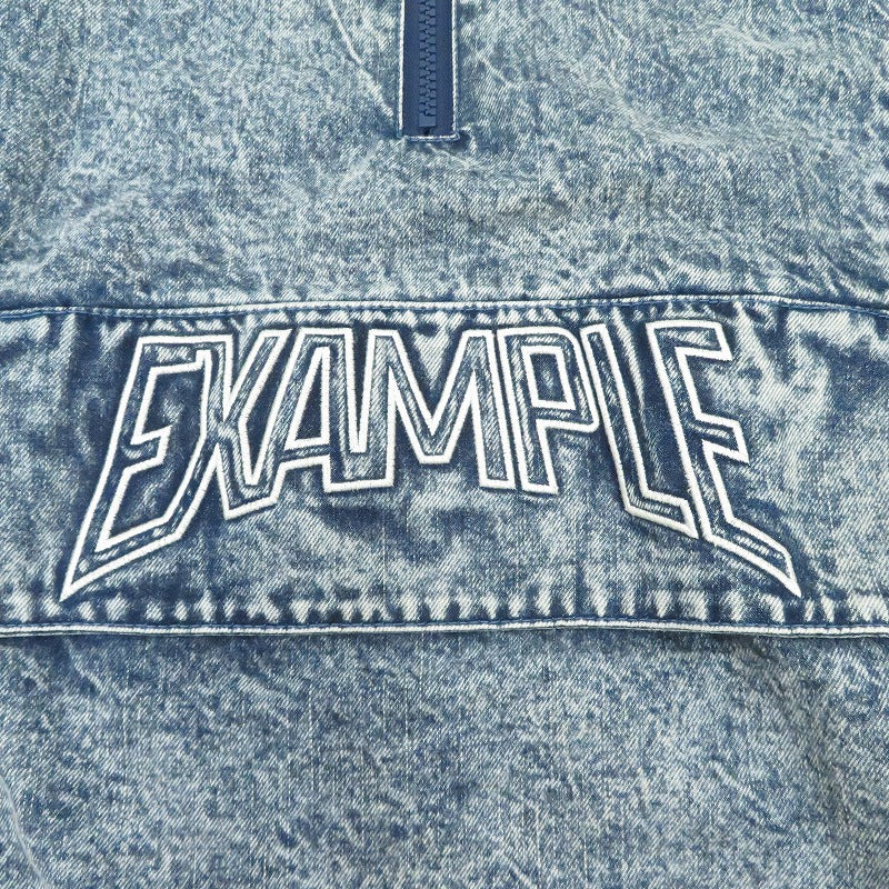 EXAMPLE | イグザンプル ×STARTER CHEMICAL WASH ANORAK JACKET パーカー アノラックパーカー ブルー サイズ：M【瀬戸大橋店】
