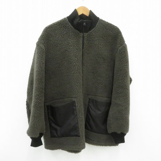 08sircus | ゼロエイトサーカス Poodle boa zip JKT その他アウター S21AW-OT10 ボアジャケット カーキ サイズ：5【瀬戸大橋店】
