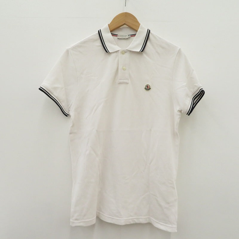 MONCLER | モンクレール MAGLIA POLO ポロシャツ 410918304399 ホワイト サイズ：M【瀬戸大橋店】