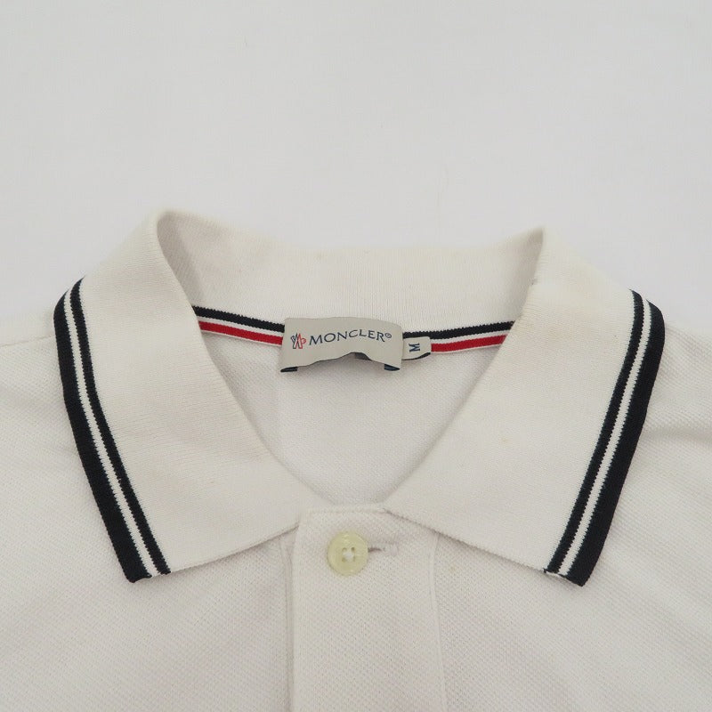 MONCLER | モンクレール MAGLIA POLO ポロシャツ 410918304399 ホワイト サイズ：M【瀬戸大橋店】