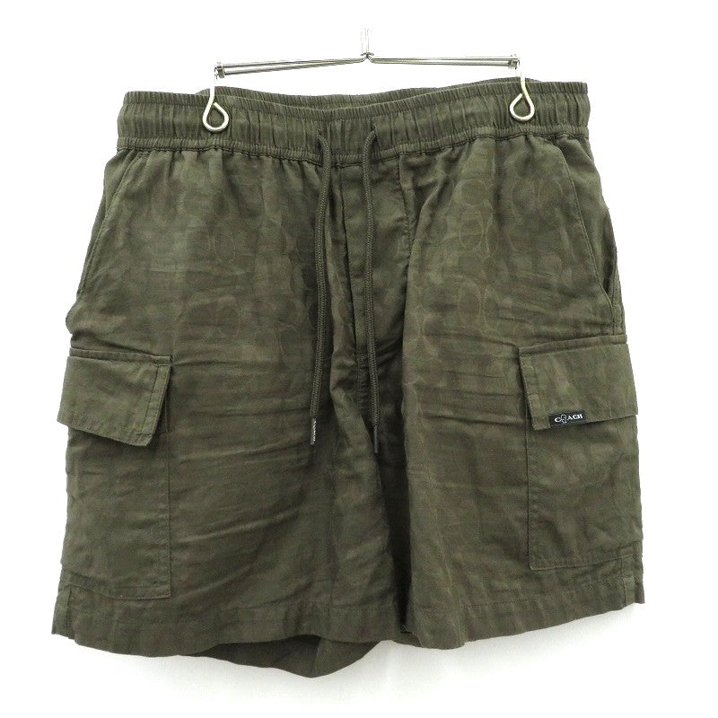COACH | コーチ x Brain Dead Signature Camp Shorts ショートパンツ カーキ サイズ：S【瀬戸大橋店】