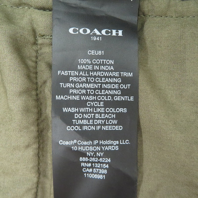 COACH | コーチ x Brain Dead Signature Camp Shorts ショートパンツ カーキ サイズ：S【瀬戸大橋店】
