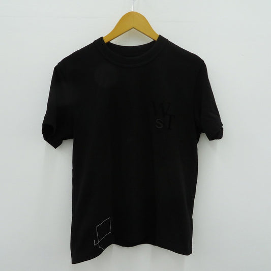 Sacai | サカイ ×WTAPS Flock Print T-Shirt / SS / Cotton 半袖Ｔシャツ 25-0927S ブラック サイズ：1【瀬戸大橋店】