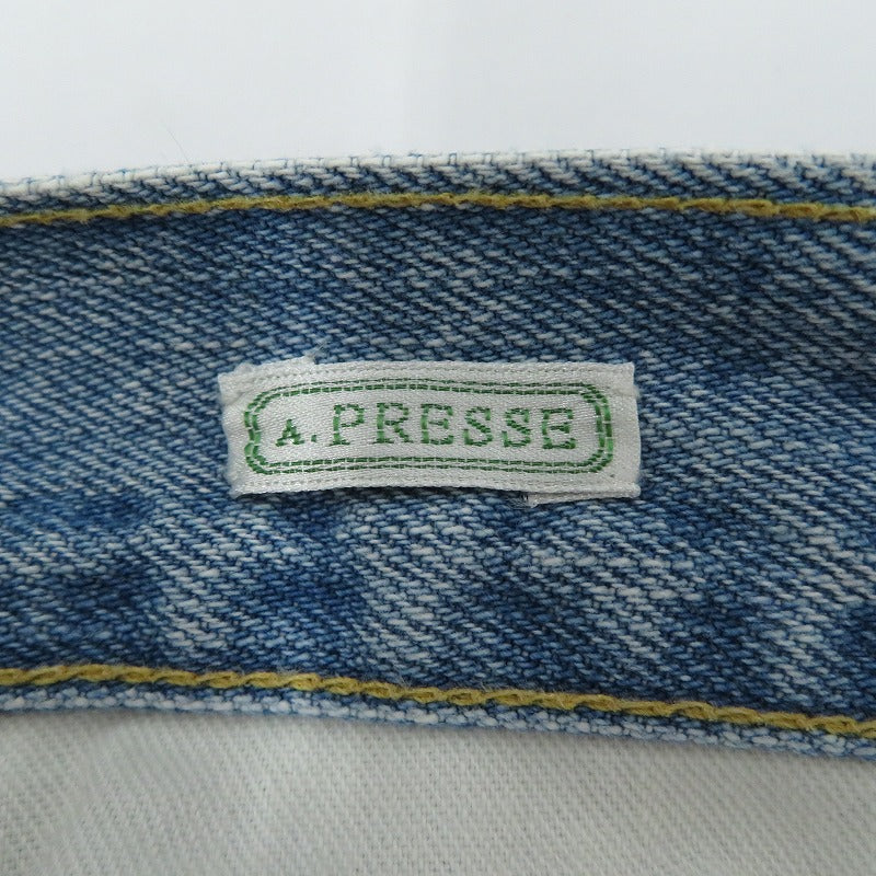 A.PRESSE | アプレッセ Washed Denim Pants デニムパンツ ブルー サイズ：32【瀬戸大橋店】