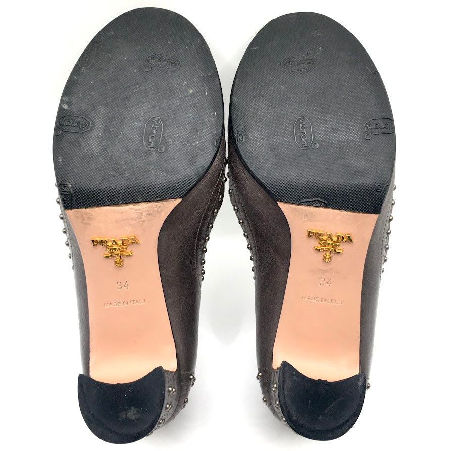 PRADA | プラダ スタッズパンプス パンプス 1L773B グレー 22cm【倉吉店】