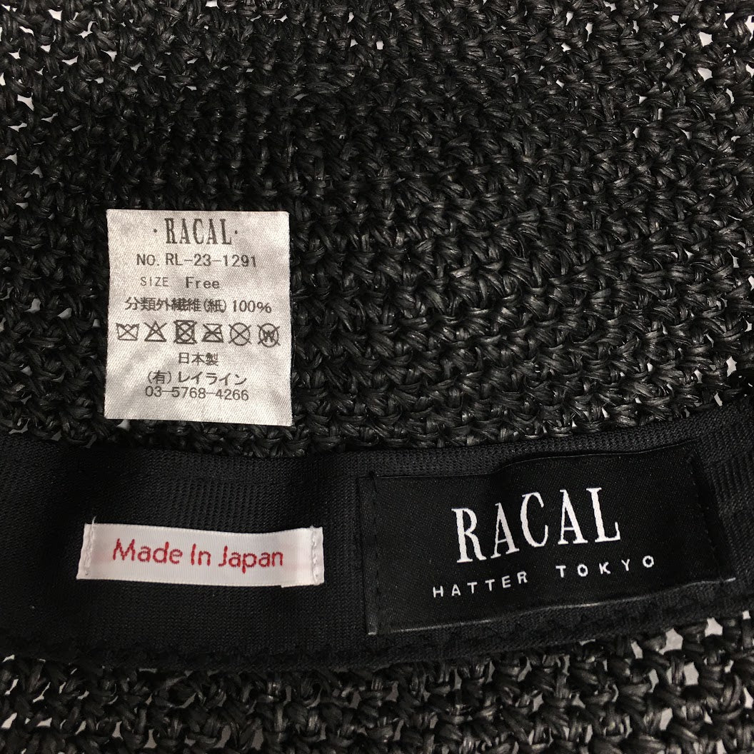 RACAL | ラカル Paper Fiber Knit Tulip Hat ハット RL-23-1291 ブラック【倉吉店】