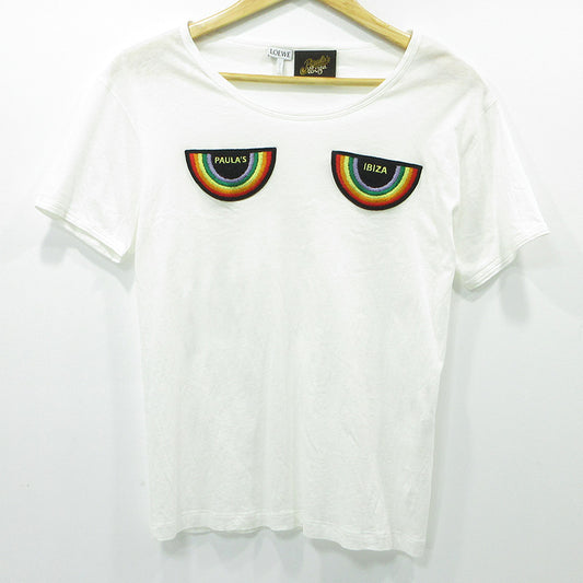LOEWE | ロエベ PAULA'S IBIZA 刺繍半袖Tシャツ 半袖Ｔシャツ H616Y22X28 ホワイト サイズ：M【三重本店】