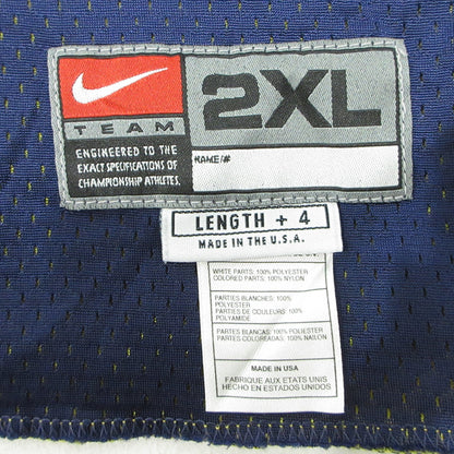 NIKE | ナイキ 90s MICHIGAN 50 ゲームシャツ メッシュタンクトップ ロゴプリント 半袖シャツ ネイビー×イエロー サイズ：XXXL【三重本店】
