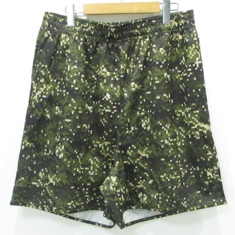 SAPEur | サプール BASIC SHORT PANT デジカモ ロゴプリント総柄 ショートパンツ カーキグリーン マルチカラー カモ サイズ：L【三重本店】