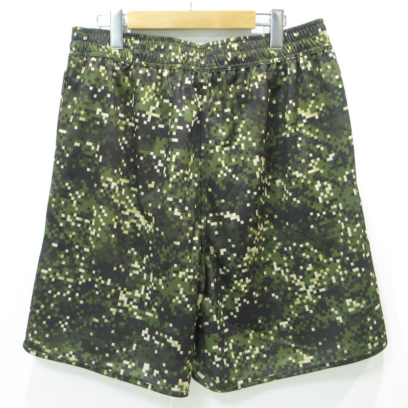 SAPEur | サプール BASIC SHORT PANT デジカモ ロゴプリント総柄 ショートパンツ カーキグリーン マルチカラー カモ サイズ：L【三重本店】