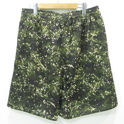 SAPEur | サプール BASIC SHORT PANT デジカモ ロゴプリント総柄 ショートパンツ カーキグリーン マルチカラー カモ サイズ：L【三重本店】