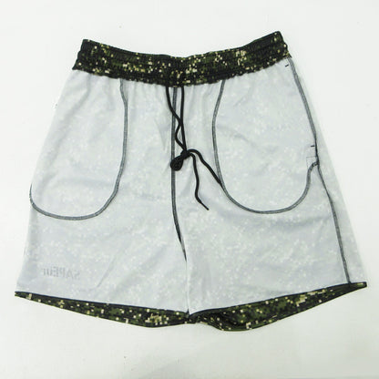 SAPEur | サプール BASIC SHORT PANT デジカモ ロゴプリント総柄 ショートパンツ カーキグリーン マルチカラー カモ サイズ：L【三重本店】