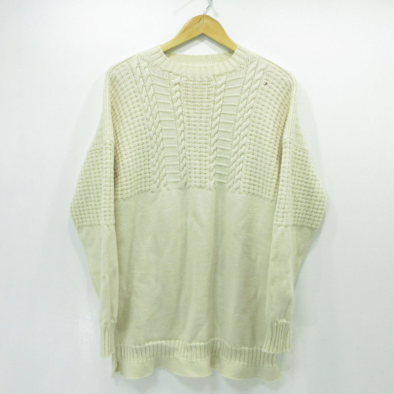 Maison Margiela | メゾンマルジェラ CABLE KNIT WOOL SWEATER ウールセーター ニット S30GP0336 ホワイト 生成り サイズ：M【三重本店】