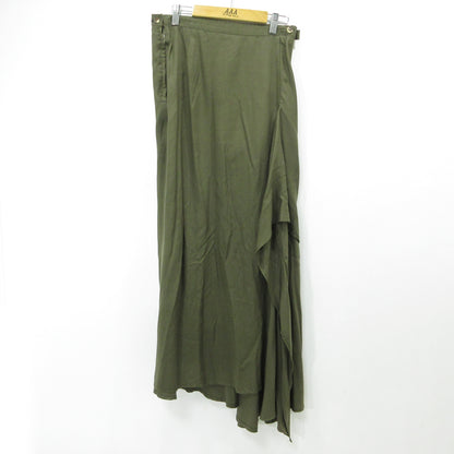 Yohji Yamamoto | ヨウジヤマモト TENCEL PIGMENT DYEING PIPING POCKET UNBALANCE SKIRT スカート FS-S60-201 カーキ サイズ：2【三重本店】