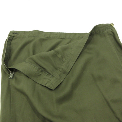 Yohji Yamamoto | ヨウジヤマモト TENCEL PIGMENT DYEING PIPING POCKET UNBALANCE SKIRT スカート FS-S60-201 カーキ サイズ：2【三重本店】