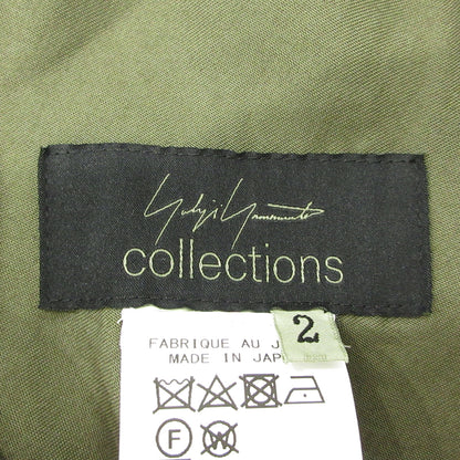 Yohji Yamamoto | ヨウジヤマモト TENCEL PIGMENT DYEING PIPING POCKET UNBALANCE SKIRT スカート FS-S60-201 カーキ サイズ：2【三重本店】