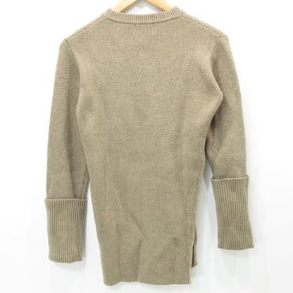 CLANE | クラネ SLANT CUT KNIT スラントカットニット ウール混サイドスリット長袖セーター ニット 11106-1172 ベージュ ライトブラウン サイズ：1【三重本店】