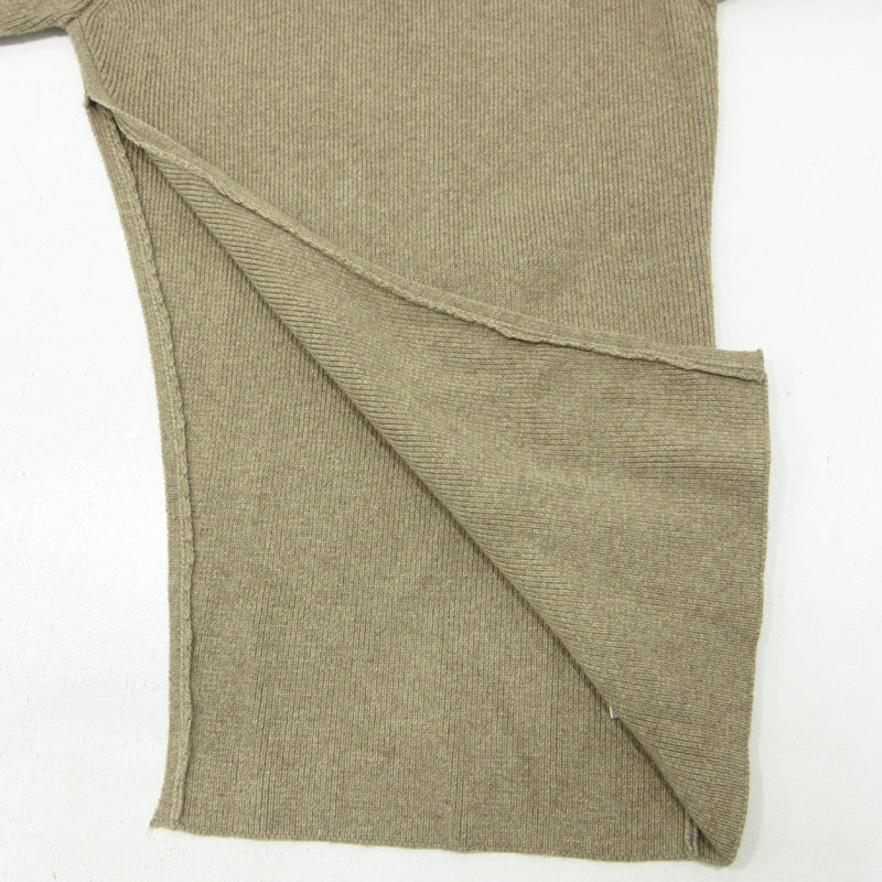 CLANE | クラネ SLANT CUT KNIT スラントカットニット ウール混サイドスリット長袖セーター ニット 11106-1172 ベージュ ライトブラウン サイズ：1【三重本店】