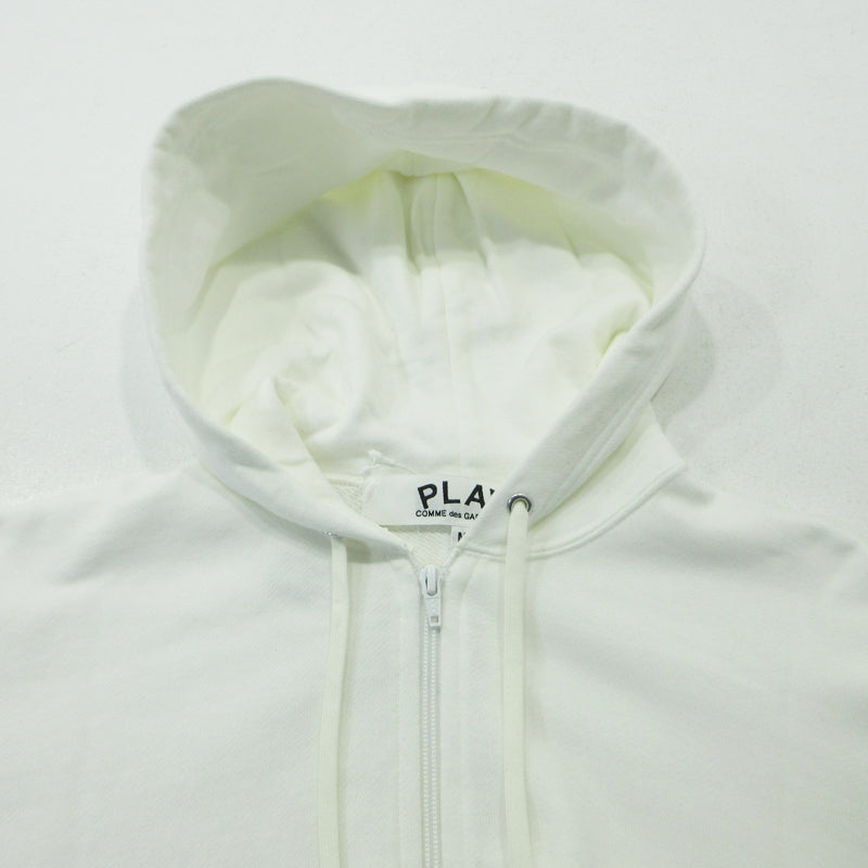 PLAY COMME des GARCONS | プレイコムデギャルソン Printed Zip-Up Hoodie パーカー AX-T343 ホワイト サイズ：M【三重本店】