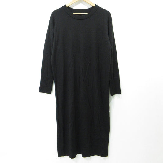 JOURNAL STANDARD | ジャーナルスタンダード クルーネックマキシニットワンピース ウール混 ワンピース 24080400711040 ブラック サイズ：FreeSize【三重本店】