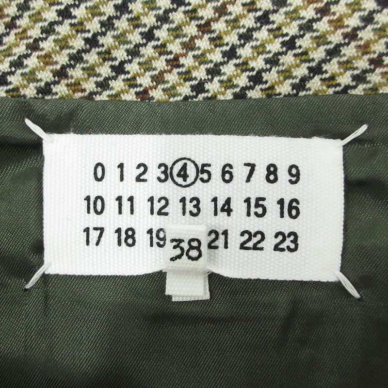 Maison Margiela | メゾンマルジェラ チェック柄 総柄ウール スカート S51MA0438 ブラウン系 マルチカラー サイズ：38【三重本店】