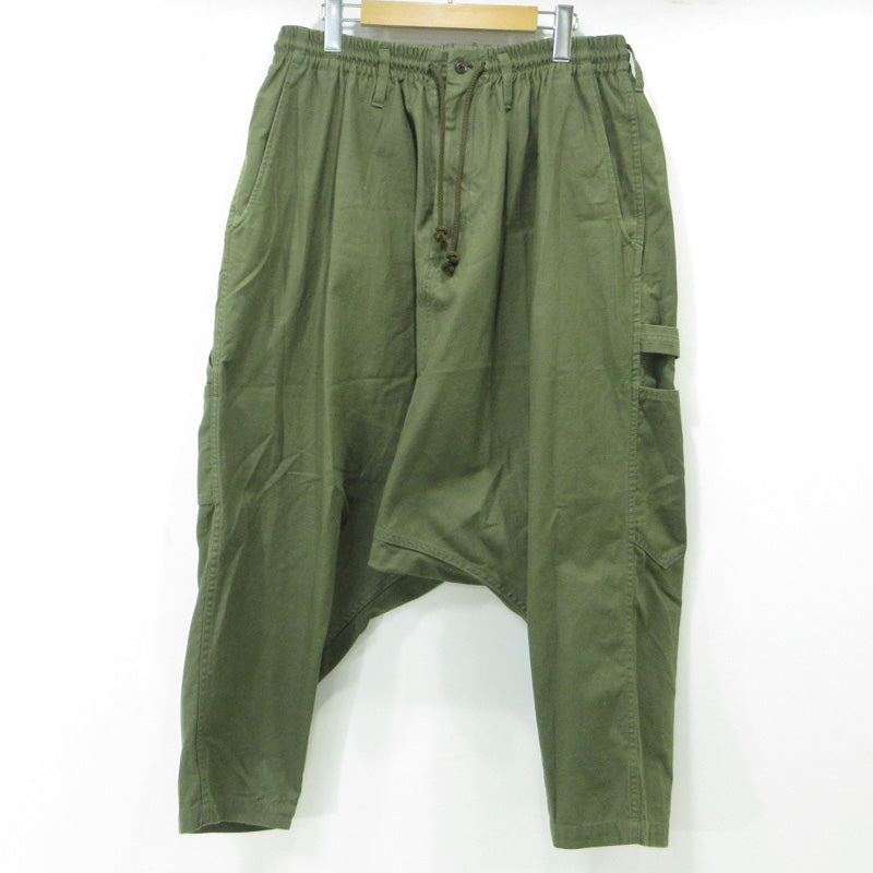 Y's | ワイズ BACKSIDE SULFURIZATION SATIN SAROUEL PANTS カーゴパンツ サルエルパンツ YH-P84-071 カーキグリーン サイズ：2【三重本店】
