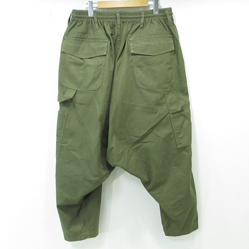 Y's | ワイズ BACKSIDE SULFURIZATION SATIN SAROUEL PANTS カーゴパンツ サルエルパンツ YH-P84-071 カーキグリーン サイズ：2【三重本店】