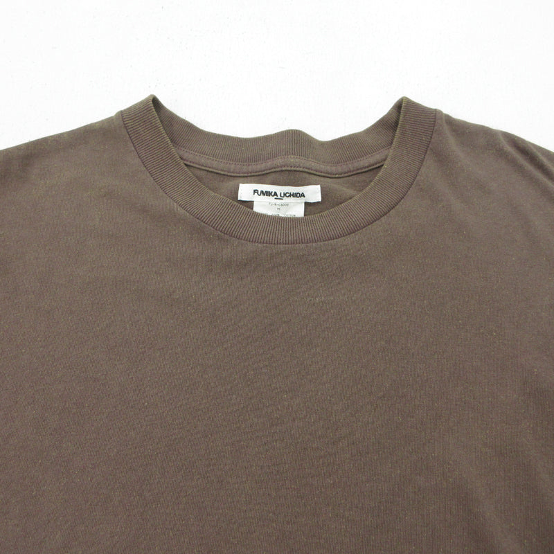 OVERDYED SIDE SHIRRING TEE 半袖Ｔシャツ FU-N-CS0003 ブラウン サイズ：M【三重本店】