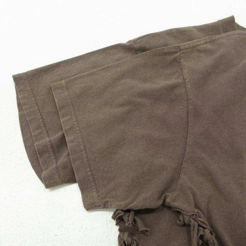OVERDYED SIDE SHIRRING TEE 半袖Ｔシャツ FU-N-CS0003 ブラウン サイズ：M【三重本店】