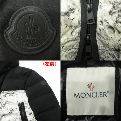 MONCLER | モンクレール BLANC 襟部2WAY総柄 ダウンジャケット E20914191885 ホワイト×ブラック サイズ：1【三重本店】