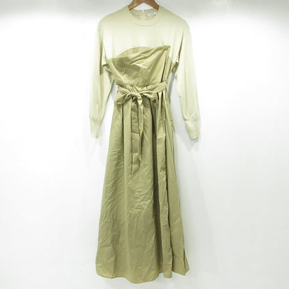CLANE | クラネ RAP DESIGN DOCKING ONE PIECE ラップデザインドッキング ワンピース 12112-5022 ブラウン×ベージュ サイズ：2【三重本店】