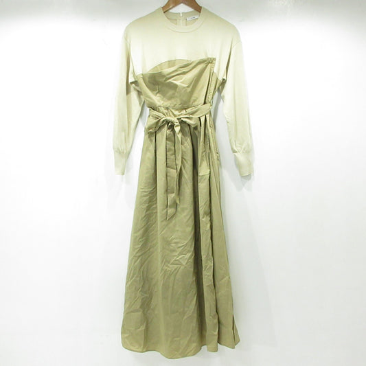 CLANE | クラネ RAP DESIGN DOCKING ONE PIECE ラップデザインドッキング ワンピース 12112-5022 ブラウン×ベージュ サイズ：2【三重本店】